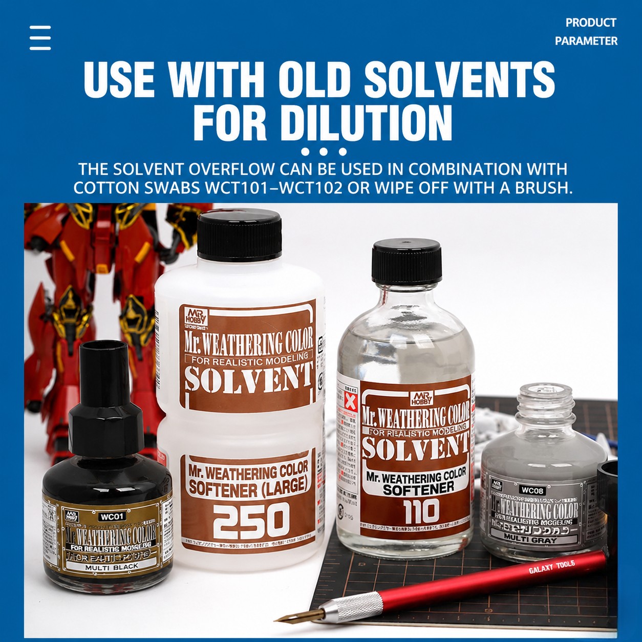 Mr.Hobby Mr Weathering Color Liquid 40ML for Realistic Modeling Panel Line Wash