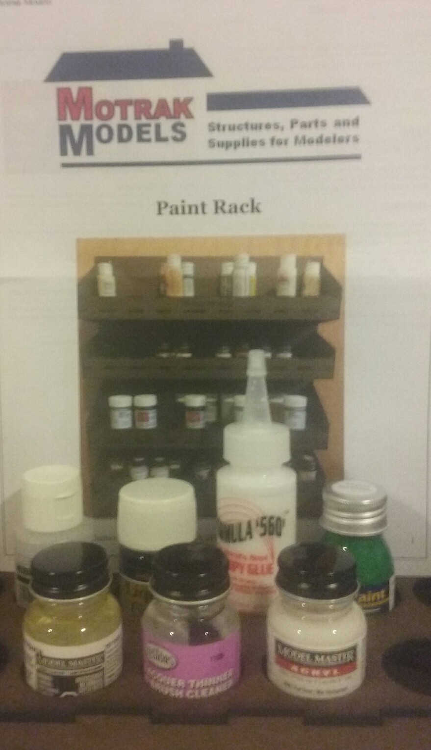 Motrak Models #85013, True Colors & Floquil paint rack