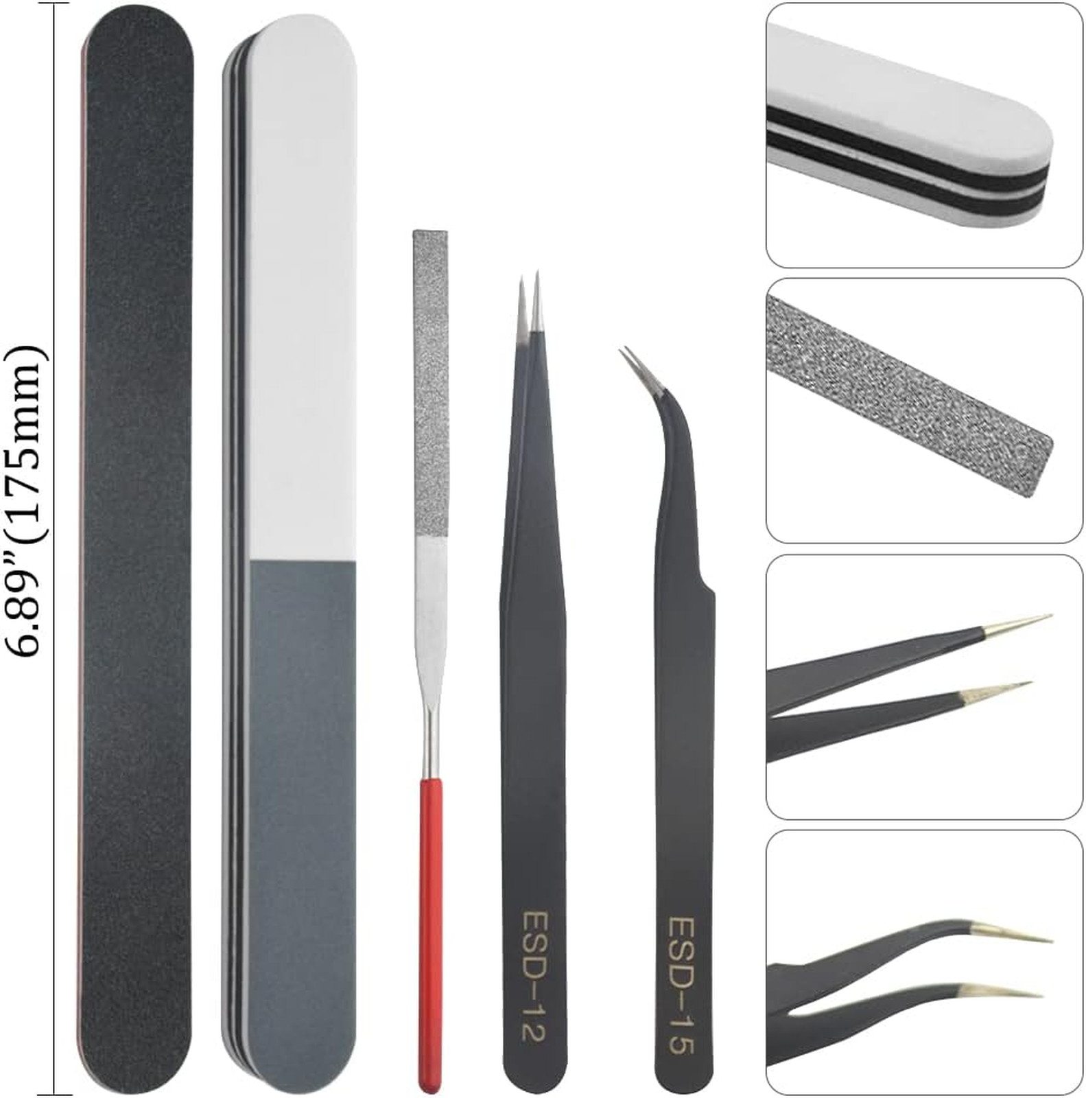 Modeling Tools Kit 8 Pieces Hobby Craft Repair Set for Gundam Car Building and