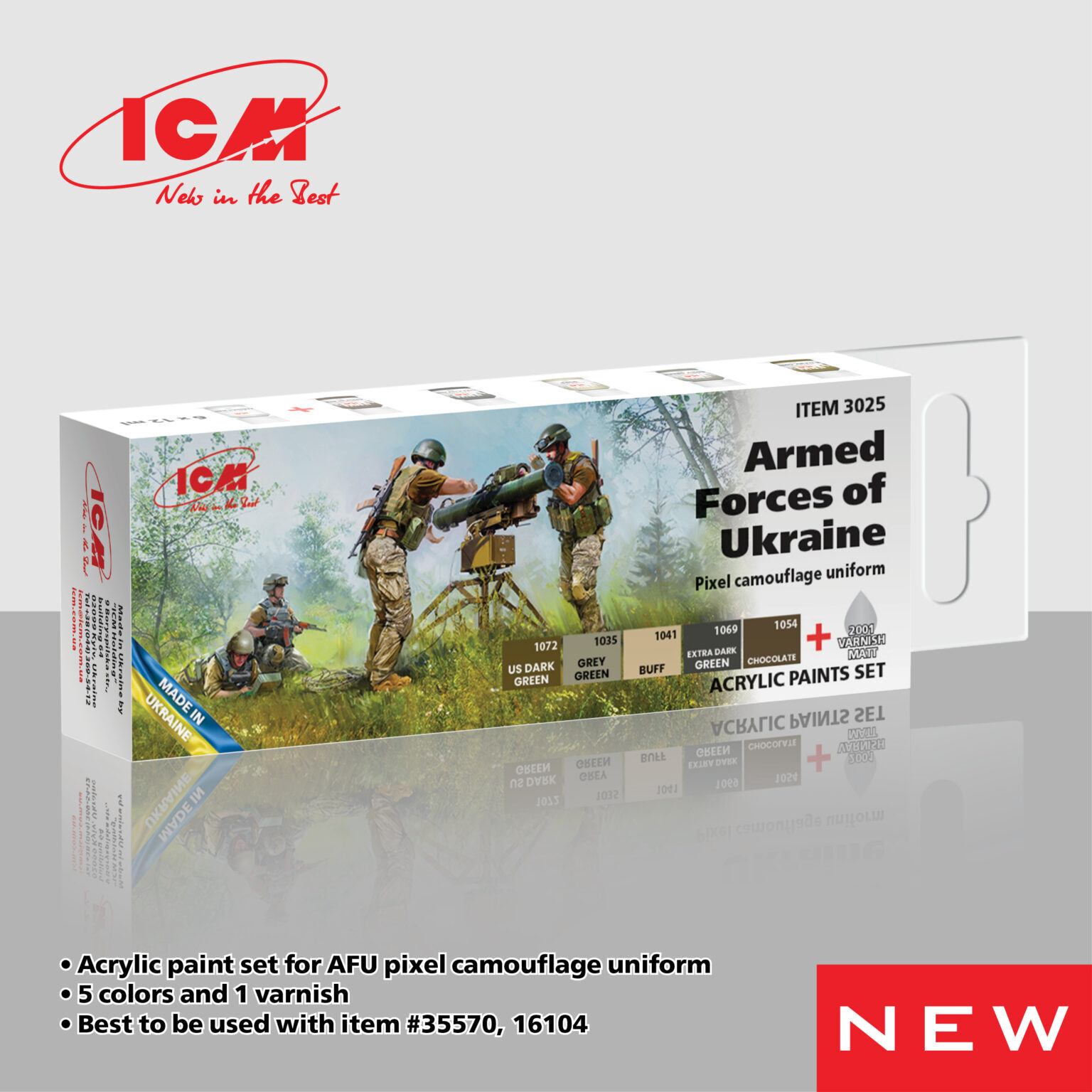 ICM 3025 – Acrylic paint set for Armed Forces of Ukraine