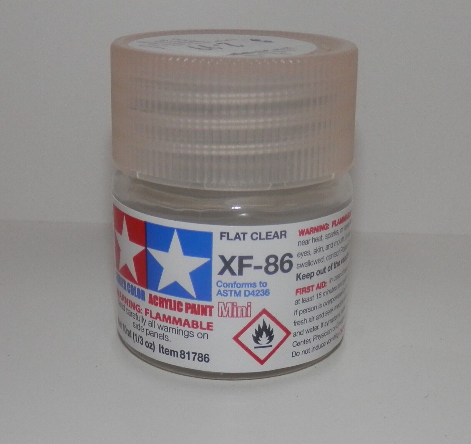 Tamiya Color Acrylic Paint Mini Flat Clear #XF- 86 (10ml) NEW