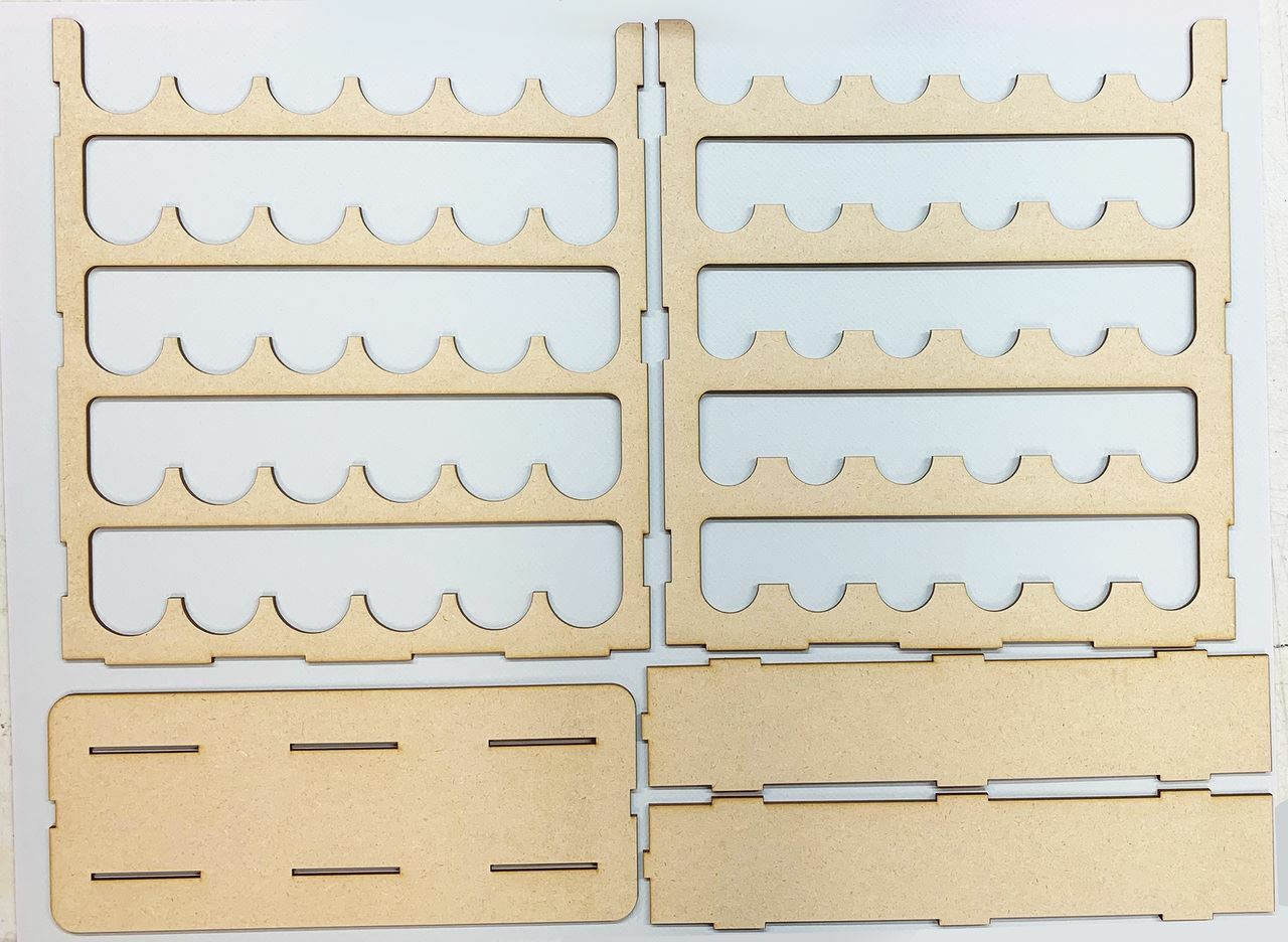 Vertical Paint Rack For 2oz Craft Paints – 36mm Diameter Bottles