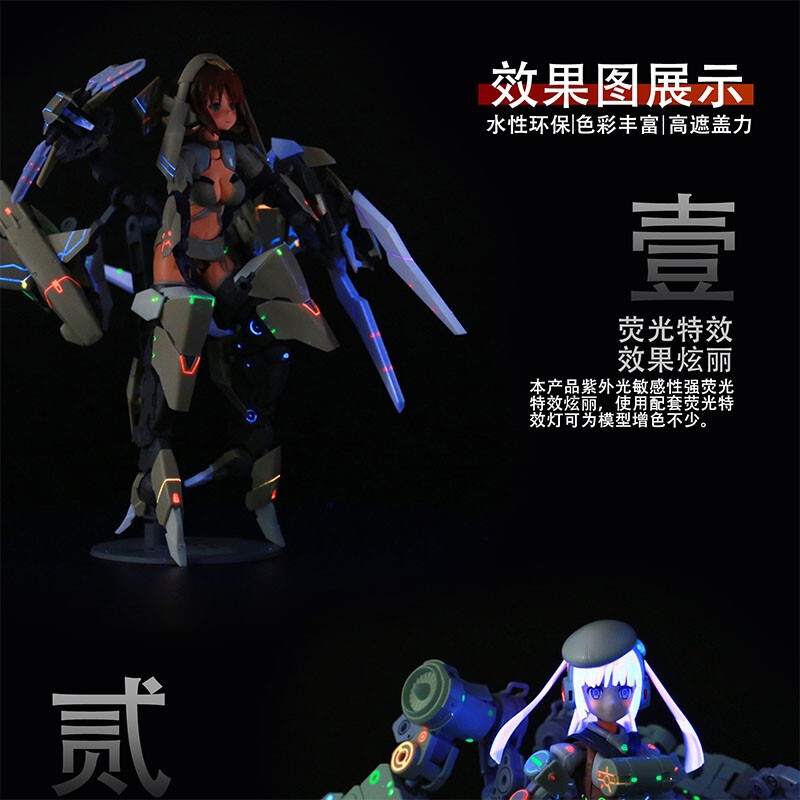 18ml QWmodel Fluorescent Panel Line Accent Color for Mecha Model Coloring Painq5