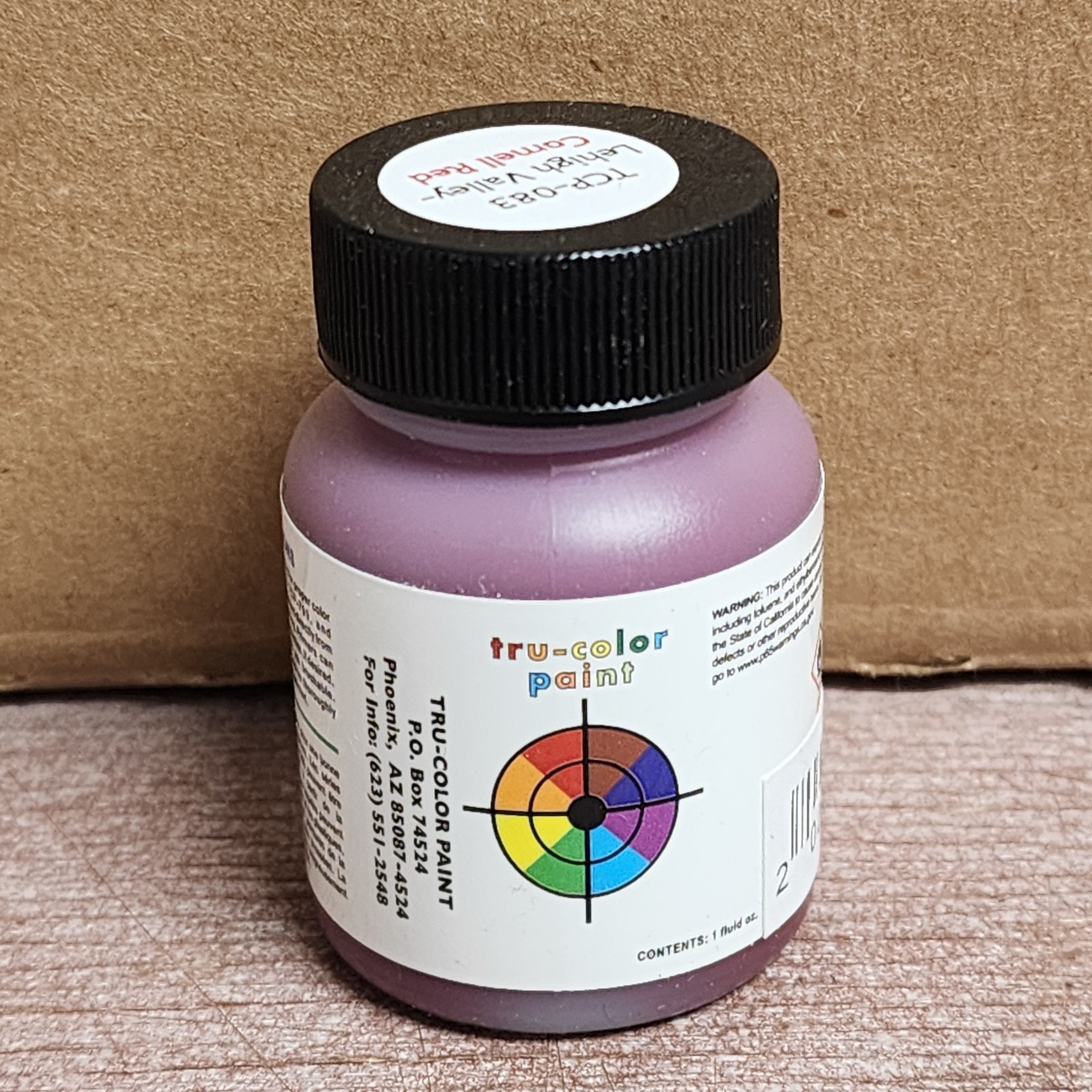 Tru Color Paint TCP 83 – Lehigh Valley Cornell Red – Model Railroad 1 oz bottle