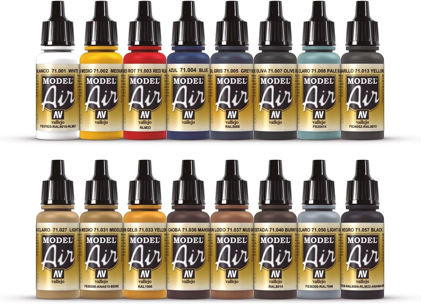 Acrylic Airbrush Paint Set – Model Air 17ml x 16