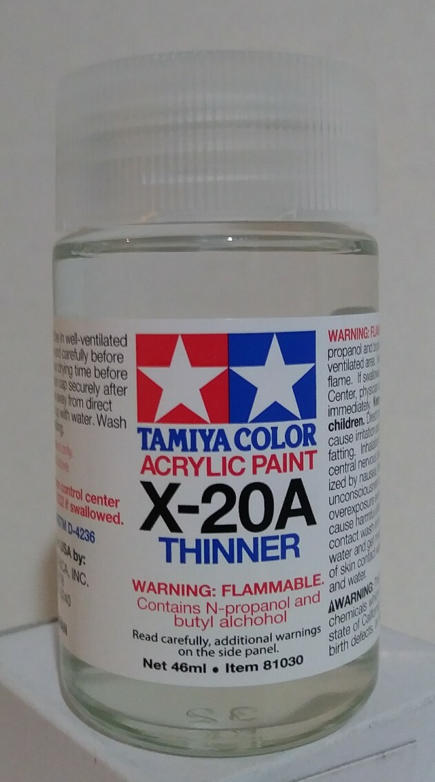 Tamiya X-20A acrylic thinner 46ml.