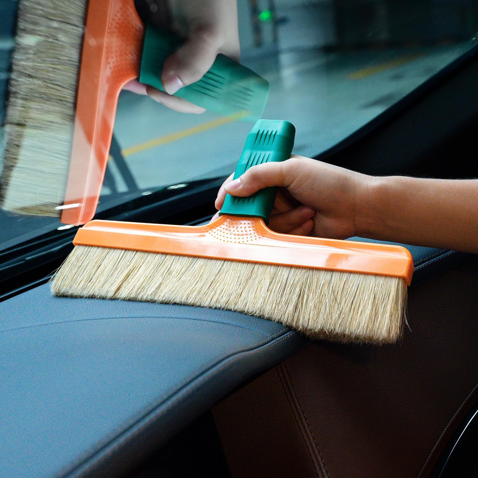 Brush Wrap Tool, 12″ Professional Soft Boar Hair Bristle Car Detailing Brush …