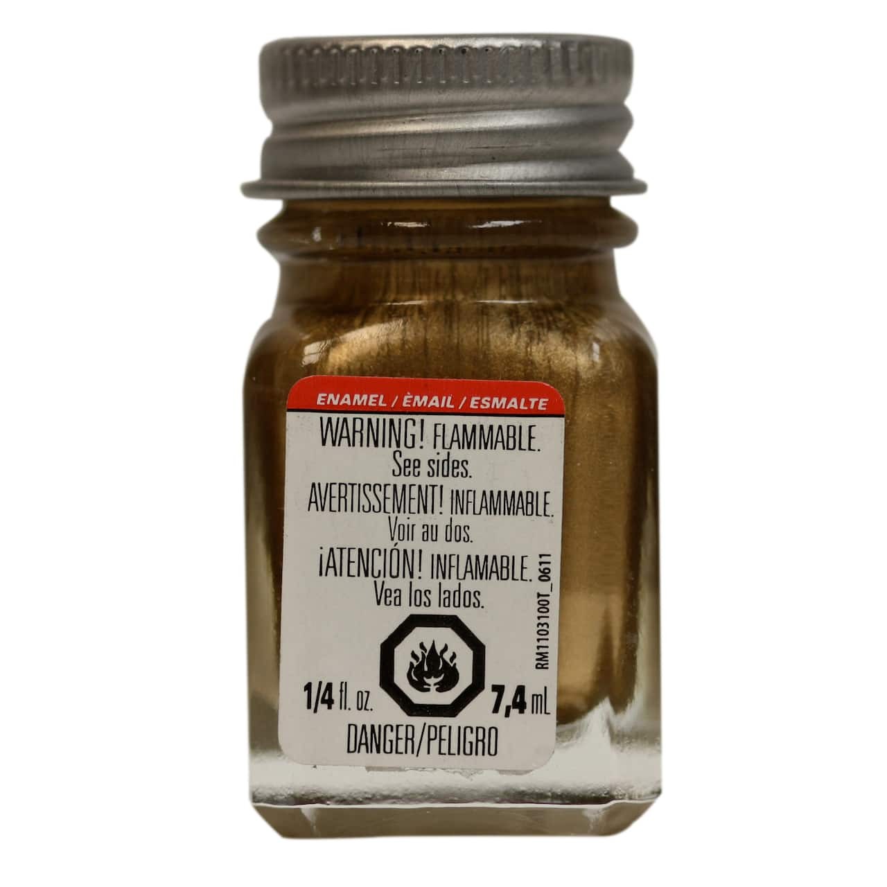 Testors Enamel Paint – Metallic Gold, 1/4 oz bottle