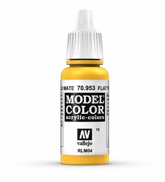 Vallejo Flat Yellow Model Color 17ml Acrylic Paint 70.953