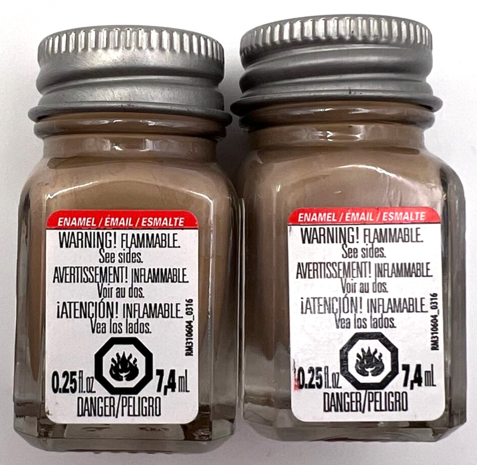 Gloss Sand Beige Testor 1118 Enamel Paint 0.25fl.oz./7.4mL Lot of 2 New