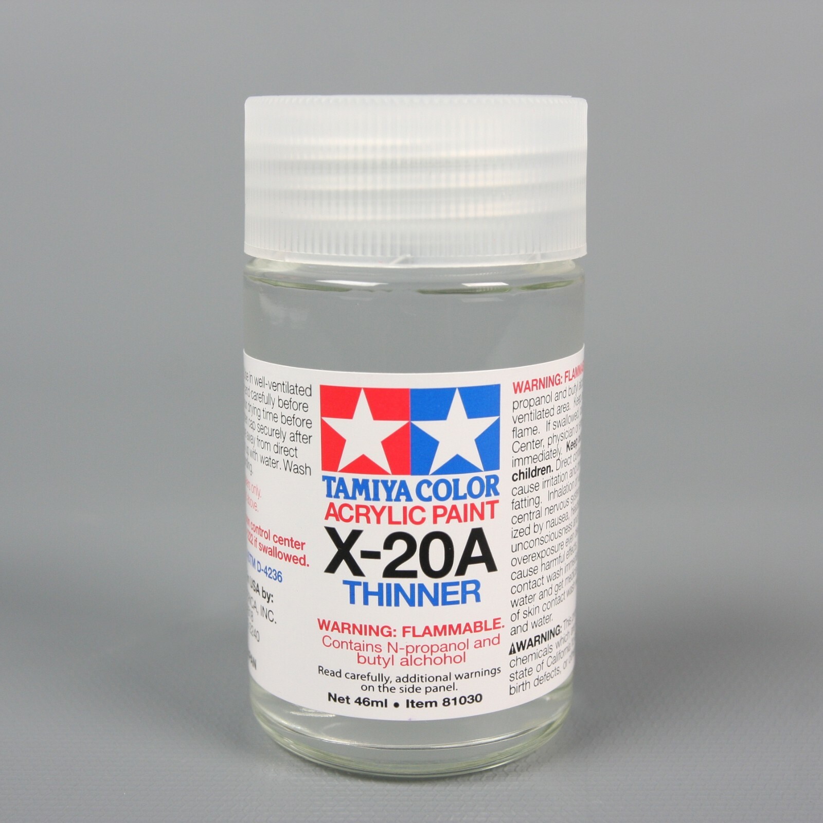 Tamiya 81030 Acrylic/Poly Paint Thinner, X-20A, 46ml