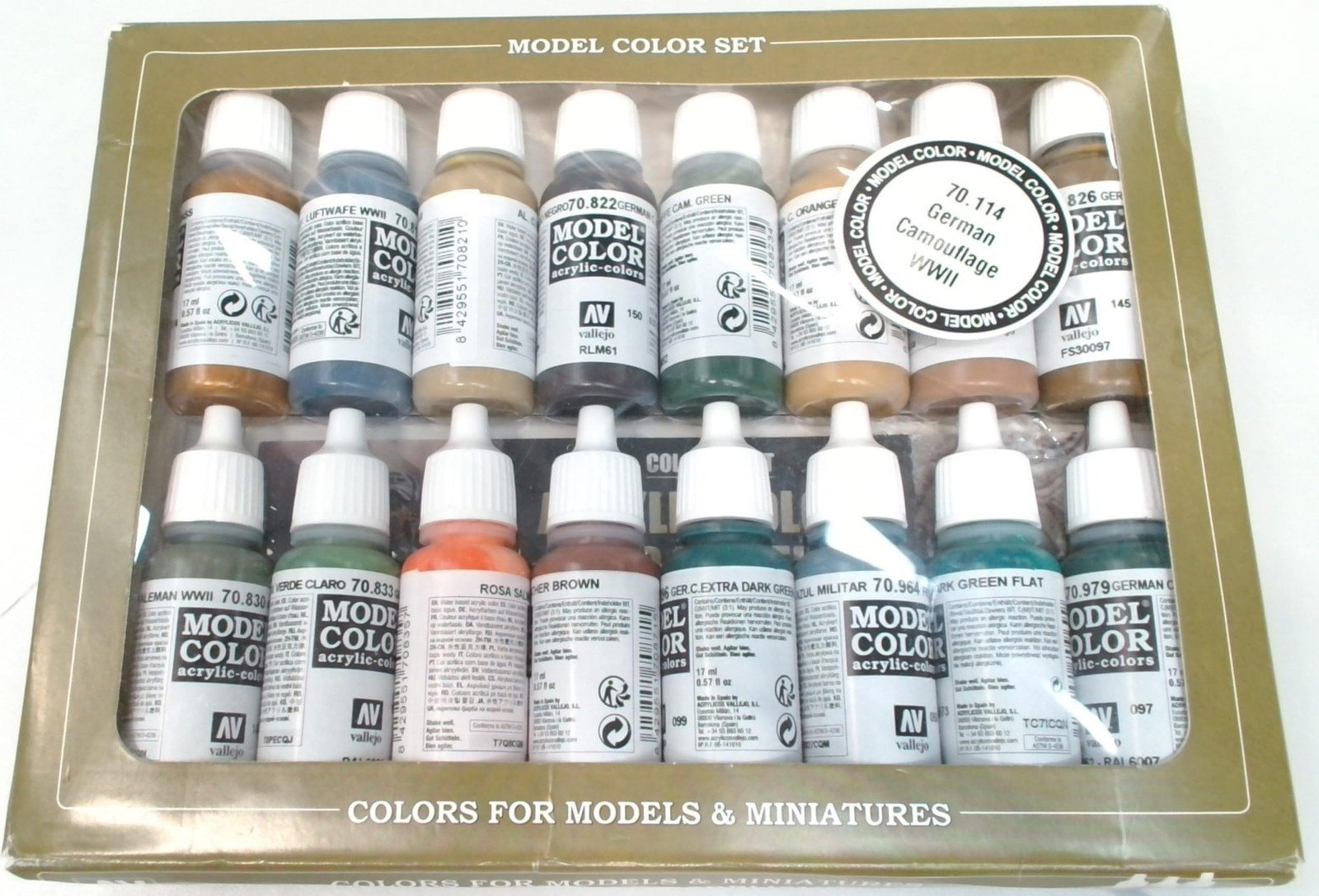 Model Color Paint Set – WWII German Camouflage, Multicolor, 0.57 Fl Oz (Pack …