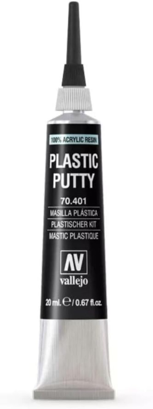 Plastic Putty 20 ml 0.67 fl.oz. | White, Opaque, Consistent Finish