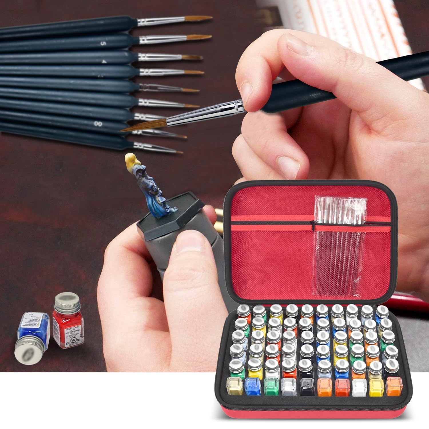 Model Paint Storage Case for Testors Holds 60 Bottles Paints Not Included