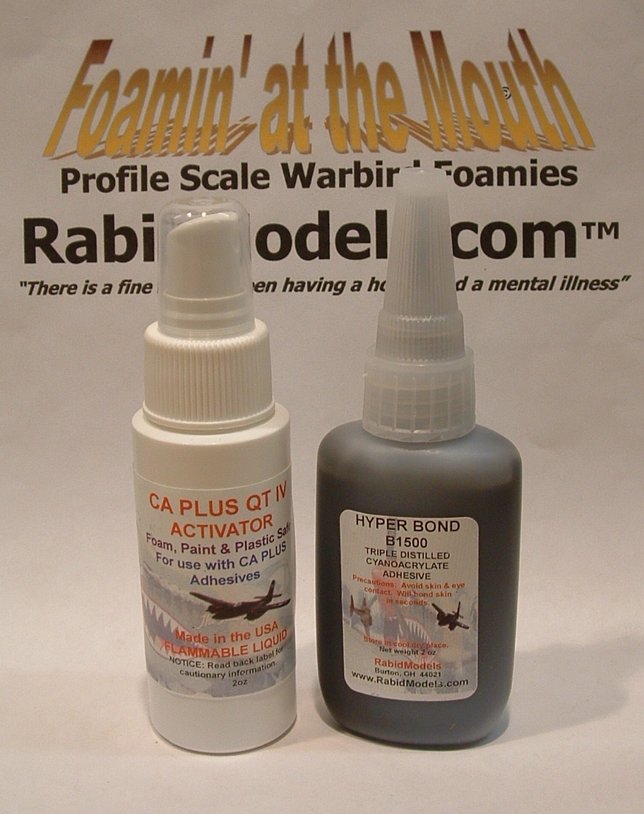 2 oz MEDIUM BLACK RUBBER-TOU​GHENED CA Cyanoacryl​ate Superglue +2oz ACCELERATOR