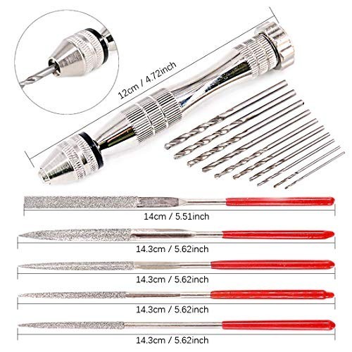 Hobby Tool Set 55 Piece Modeler Building Kit Grinding Machine Tweezers Files