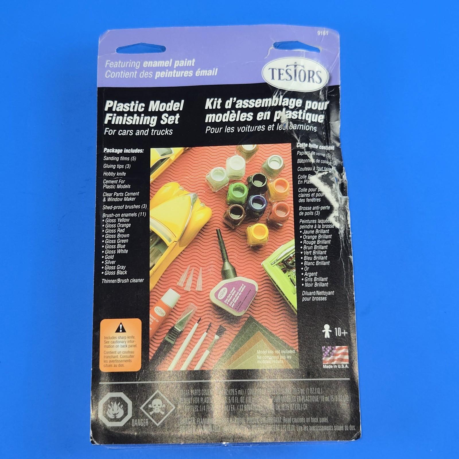 Vtg 2001 Testors Plastic Model Finishing Set Flat Enamels NEW Sealed Paint Tools