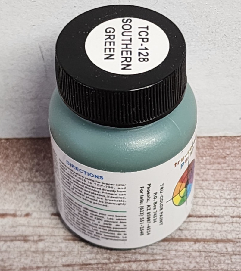 Tru Color Paint TCP 128 SOUTHERN GREEN Model Railroad 1 ounce bottle