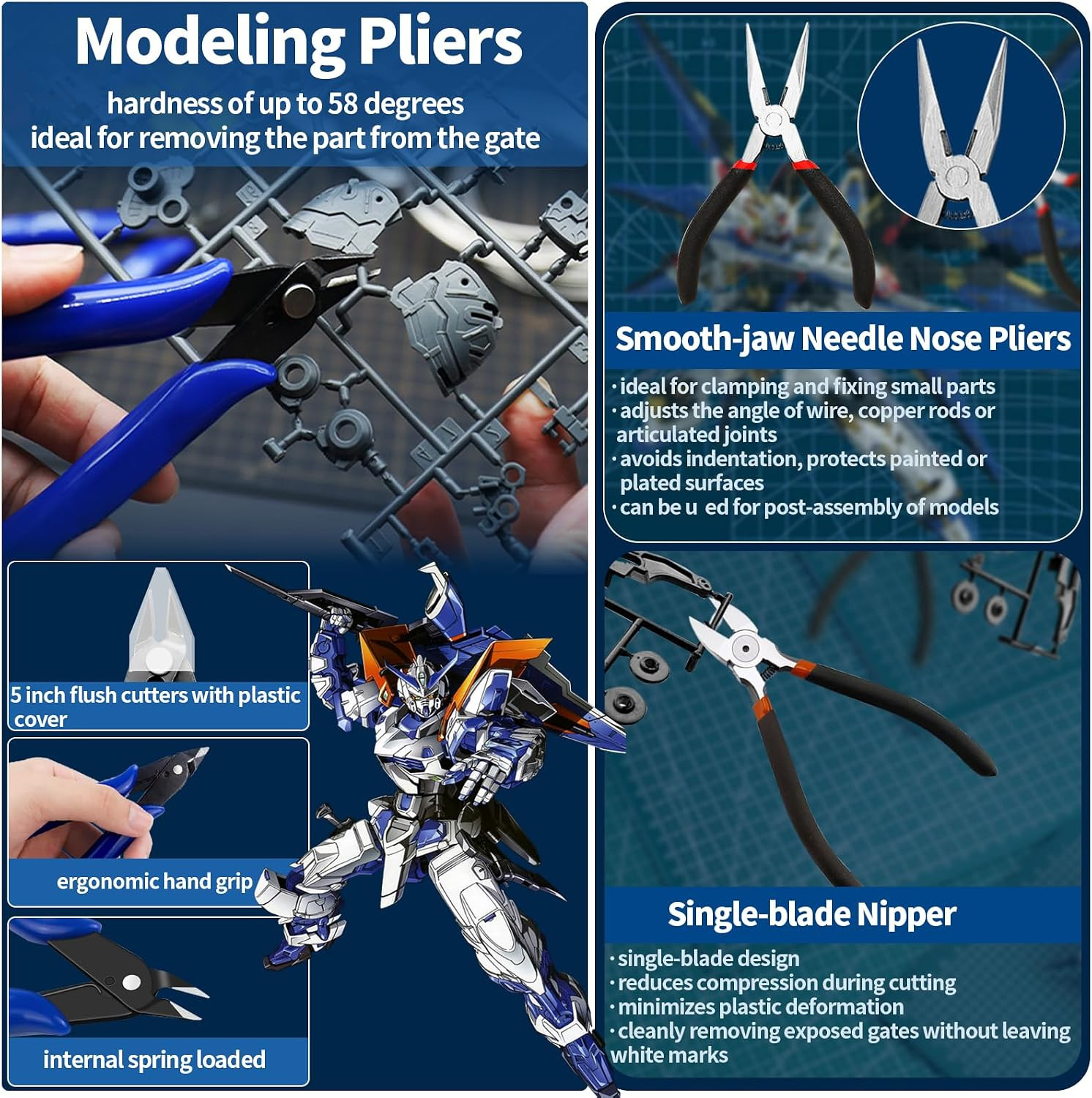 75Pcs Modeler Basic Tools Craft Set, Hobby Modeling Tools for Gundam Model Car A