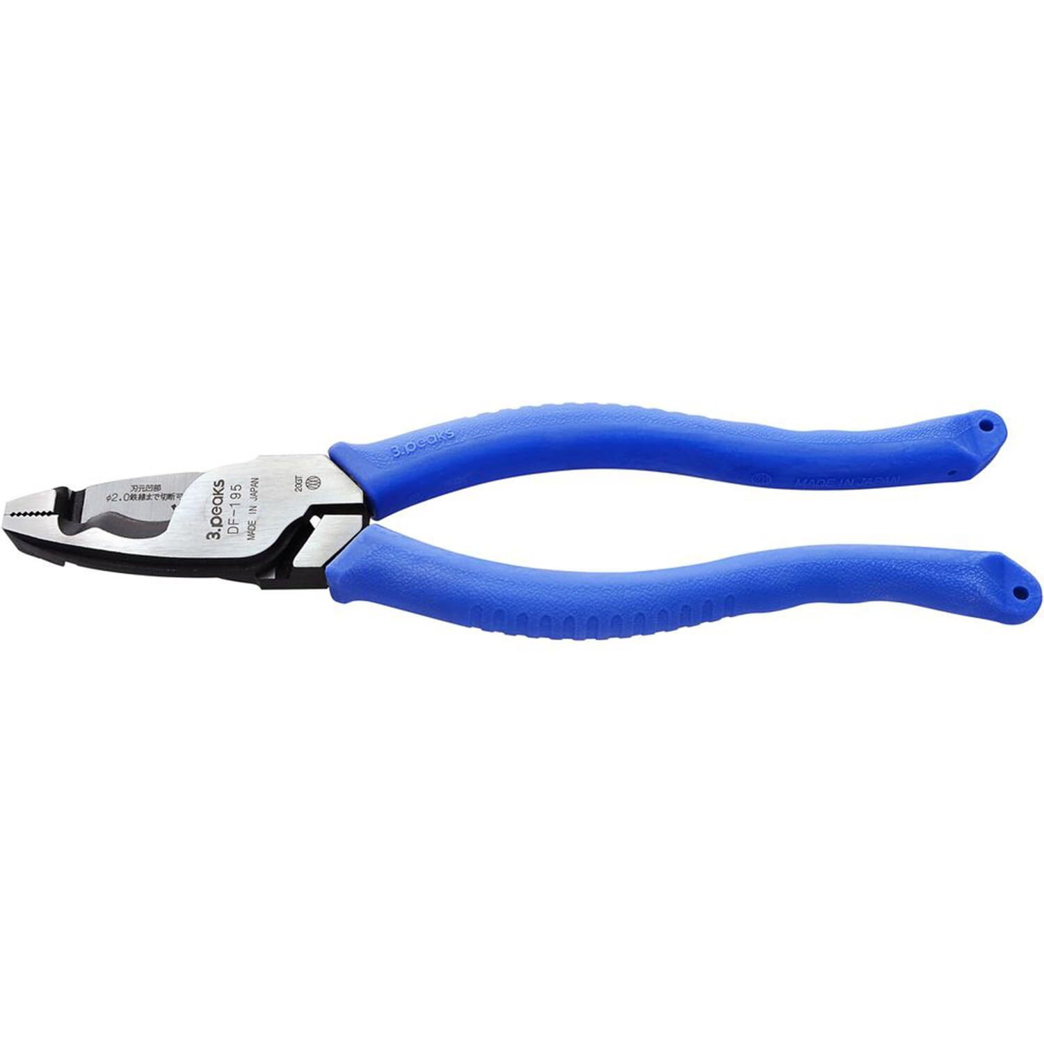 Three Peaks DF-195 Electric Works F pliers 195mm Iron Vinyl Handle Blue NEW