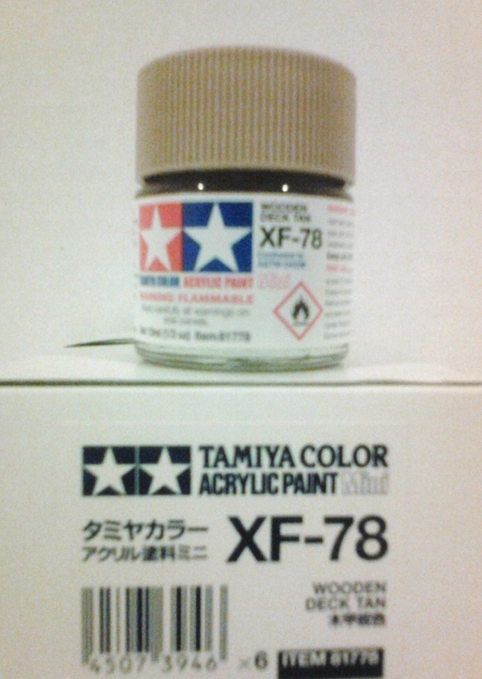 Tamiya acrylic paint XF-78 Wooden deck tan. 10ml Mini.