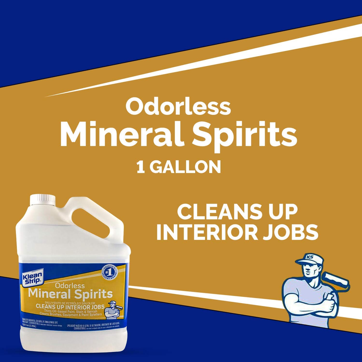 KLEAN-STRIP GKSP94214 Odorless Mineral Spirits, 1-Gallon 128 Ounce (Pack of 1)