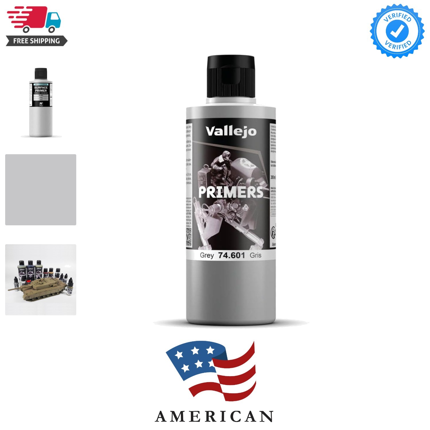 Surface Primer Color | Grey Acrylic Primer 200 ml 6.76 fl.oz. | Matte Finish …