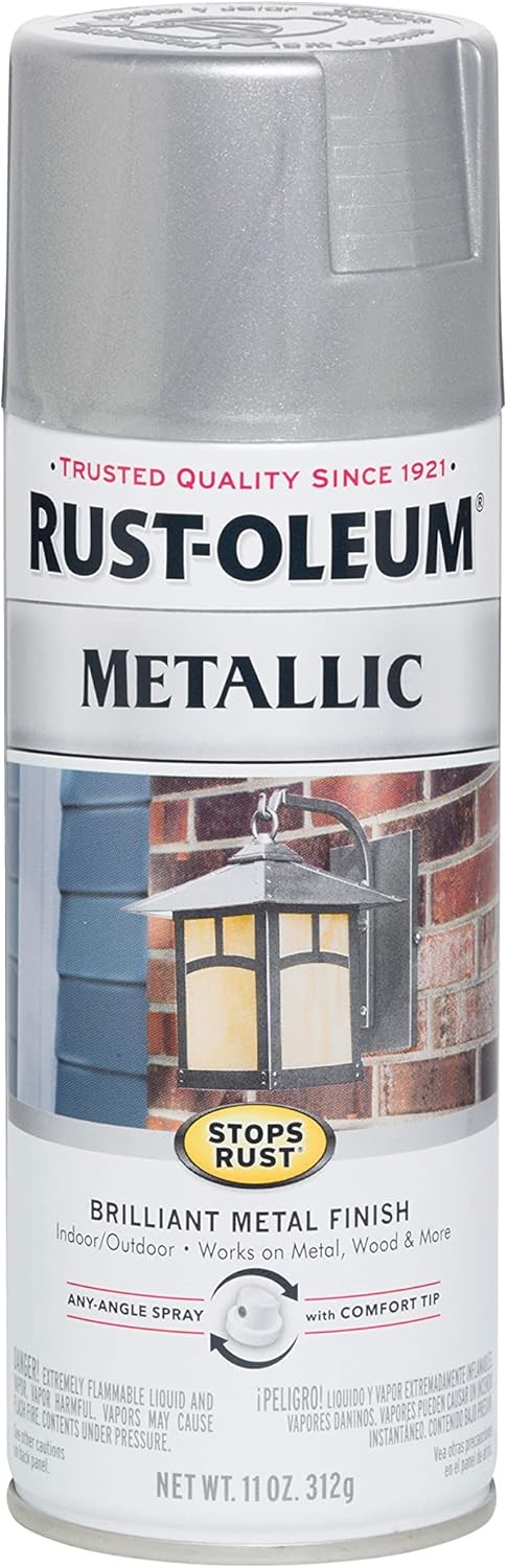 Rust-Oleum 7271830 Stops Rust Metallic Spray 11 Ounce (Pack of 1), Silver