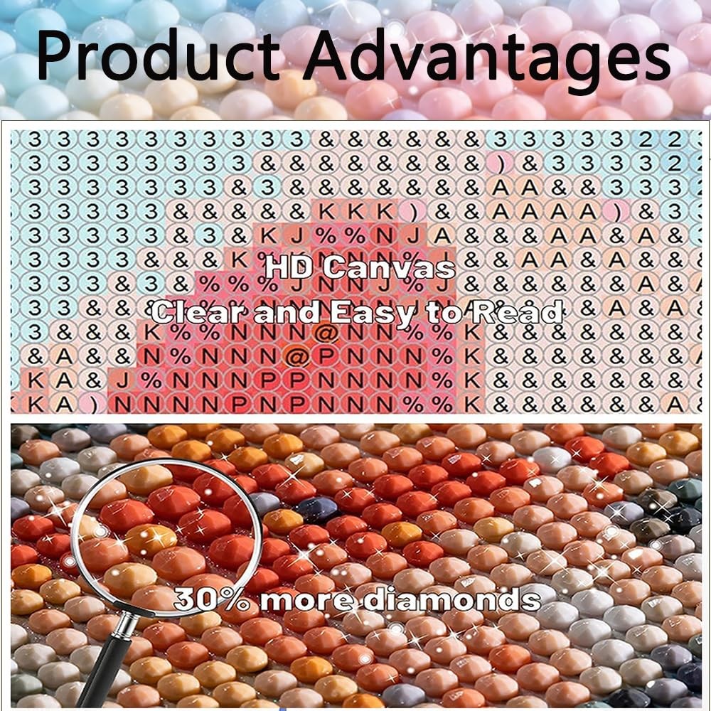 3 Pack Special Shape Diamond Art Kits for Adults, Marine Animal 5D Diamond Paint