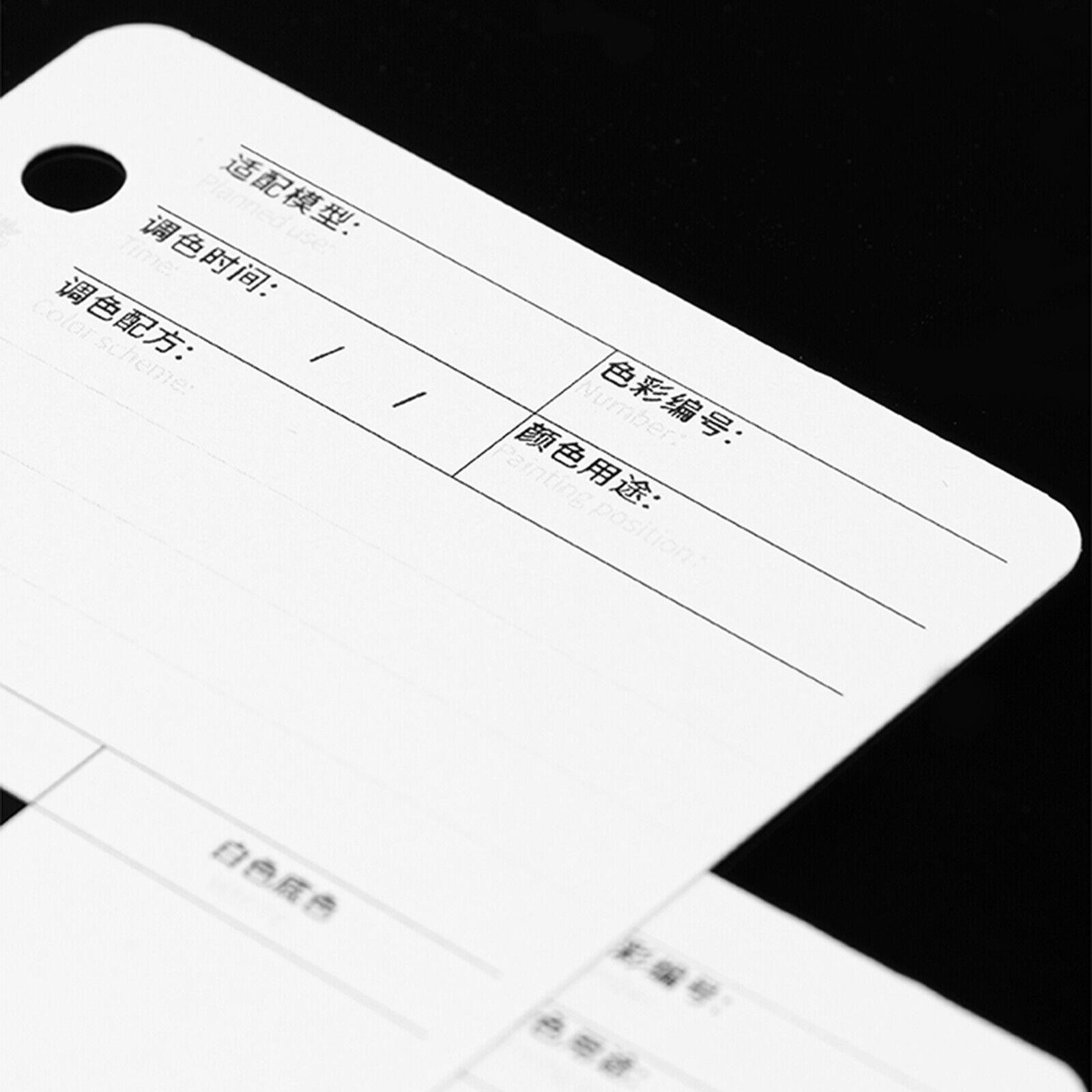 Model Paint Paper Background Color Test Card Kit For Cardboard Masking Tool
