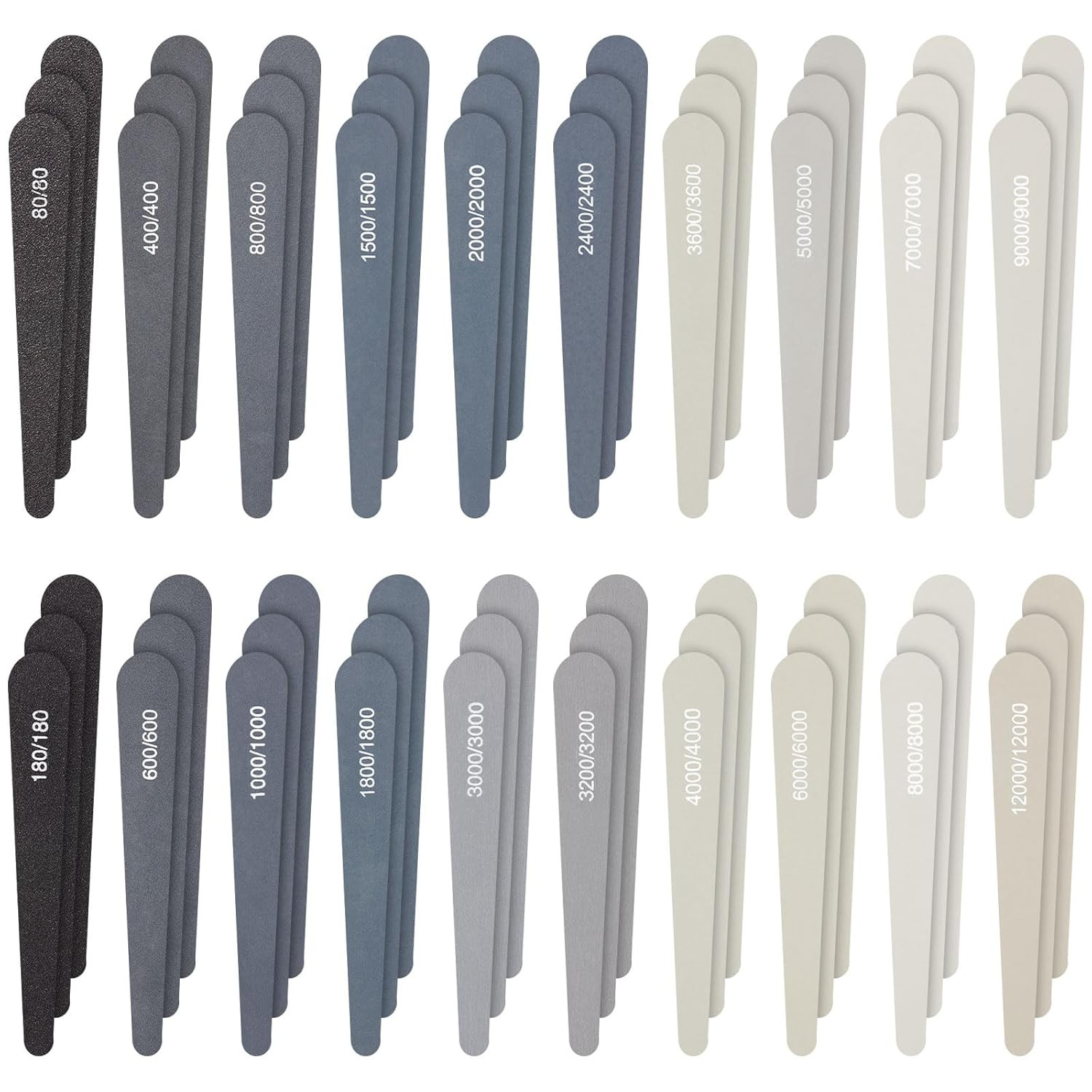 60 Pcs Sanding Sticks for Plastic Models 80-12000 Grit Polishing Sticks Assorted