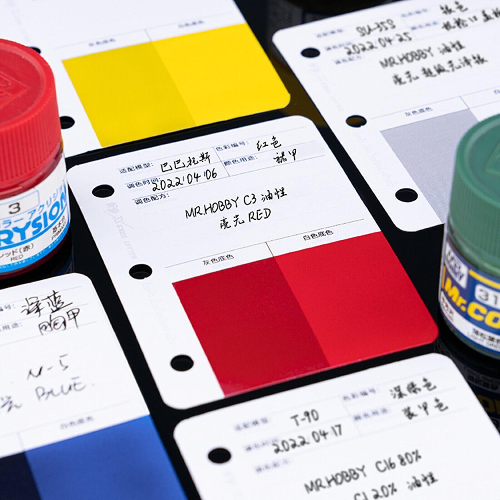 Model Paint Paper Background Color Test Card Kit For Cardboard Masking Tool