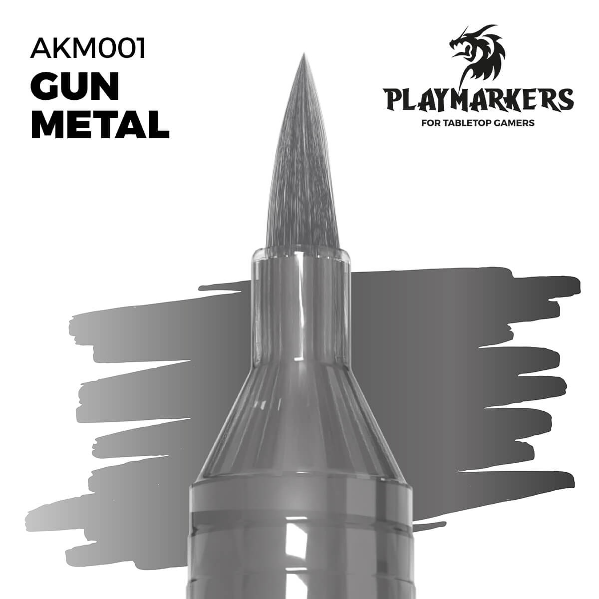AK Interactive Playmarker Gun Metal Paint Marker AKM001