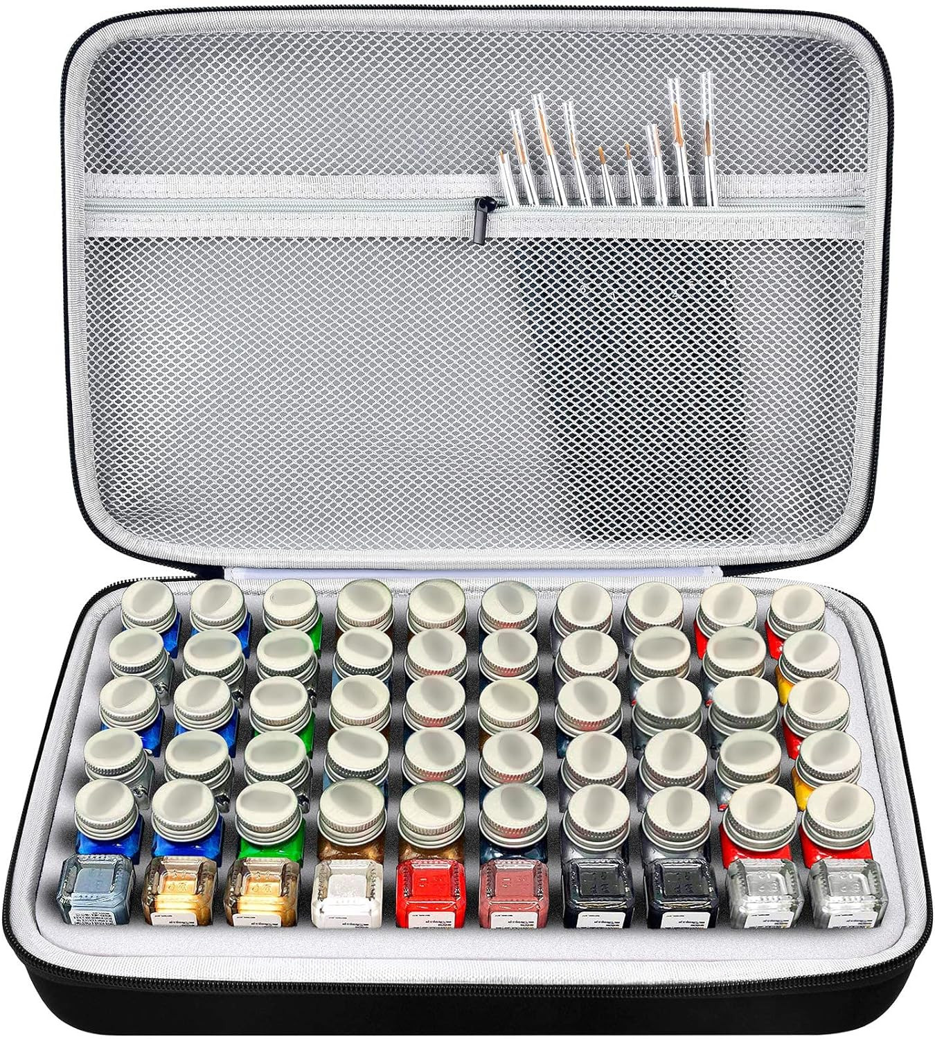 Model Paint Storage Case Compatible with Testors Paint Set Paints Organizer Bag