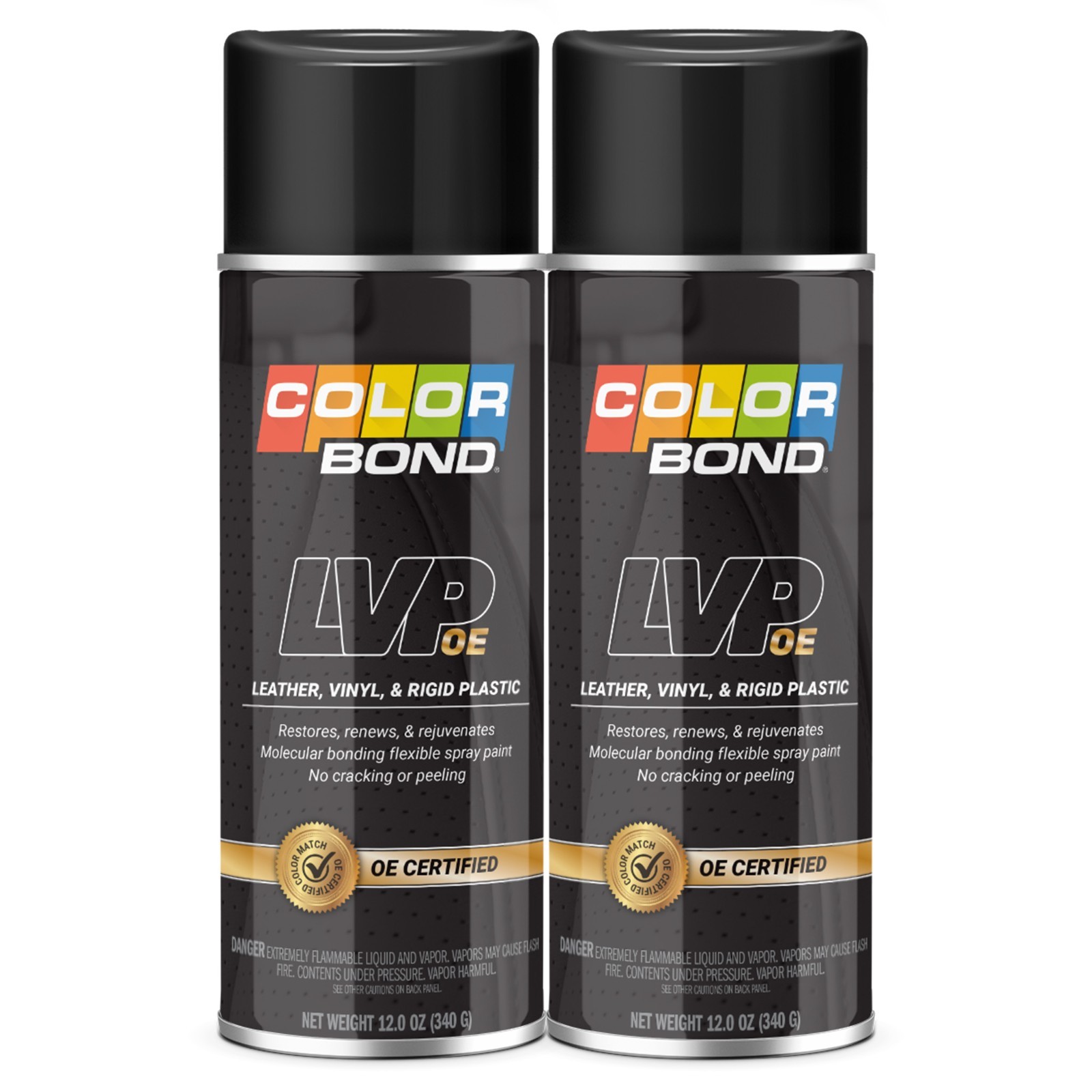 ColorBond Automotive Coating: Leather, Vinyl & Plastic, Ford Charcoal Black 2/PK