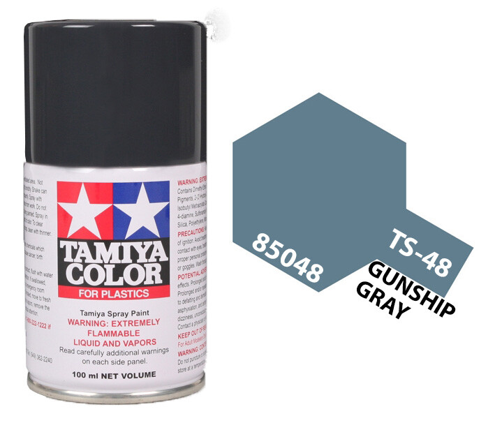 Tamiya 85048 TS-48 Gunship Gray Lacquer Spray Paint 100ml – US