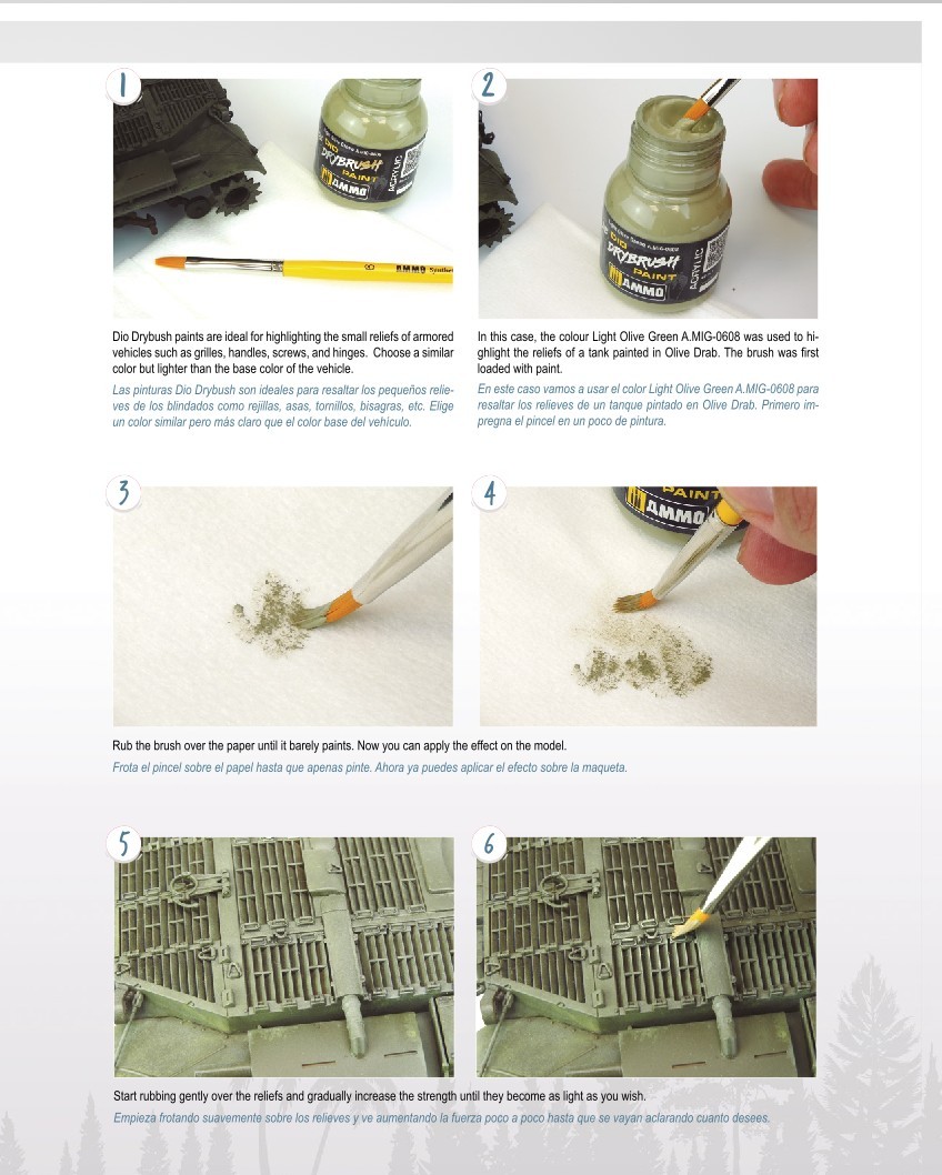 AMMO by Mig: DIO Acrylic Drybrush Sets – 4×40ml Dry Brush Set