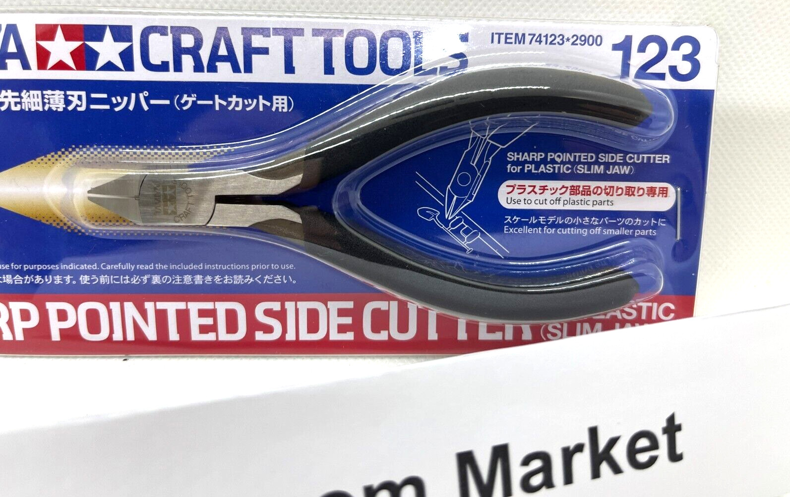TAMIYA Craft Tools Sharp Pointed Side Cutter Nipper 74123 Plastic Slim Jaw Japan