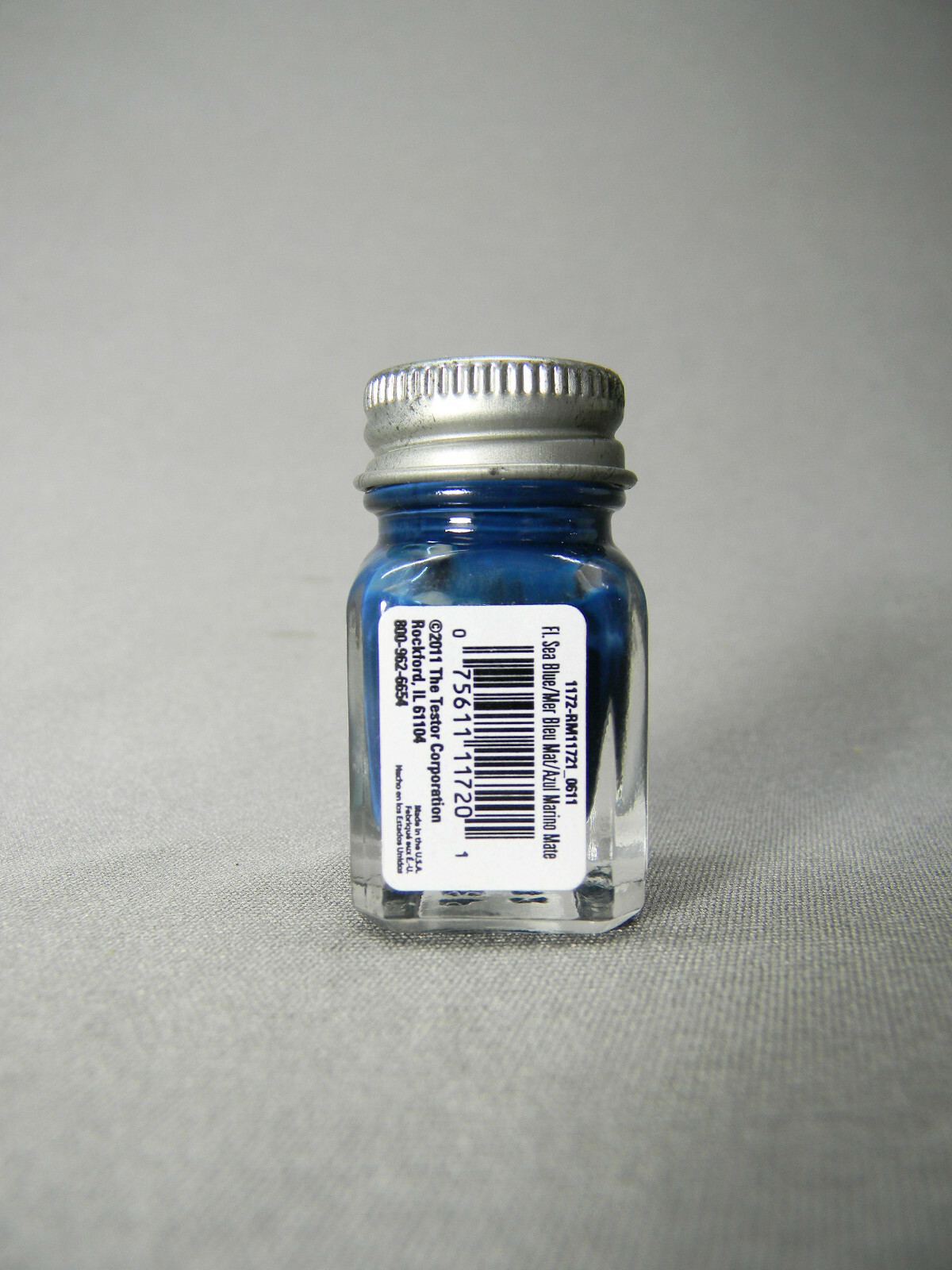 TESTORS PAINT FLAT SEA BLUE ENAMEL 1/4oz JAR 7.4ml plastic model car TES1172 NEW