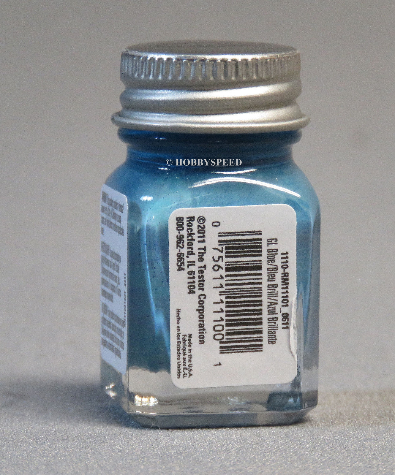 TESTORS PAINT GLOSS BLUE ENAMEL 1/4oz JAR 7.4ml plastic model car TES1110 NEW