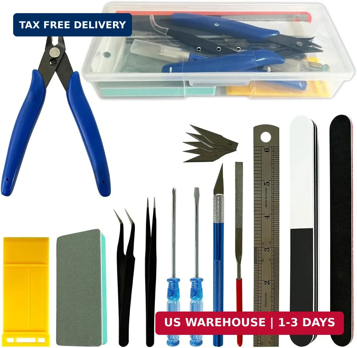 17 Pcs Model DIY Tool Kit, Modeler Basic Craft Tool Set, Dollhouse Miniature Hob