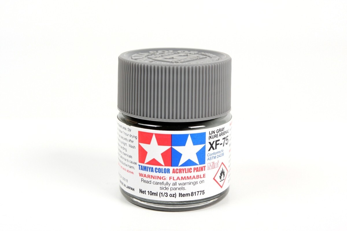 Tamiya 81775 XF-75 IJN Gray (Kure Arsenal) Mini Paint 10ml Small Bottle – US
