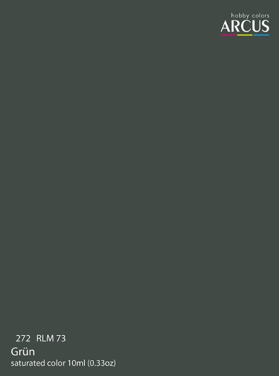 Arcus A272 Acrylic paint 272 RLM 73 Grün (Green) saturated color