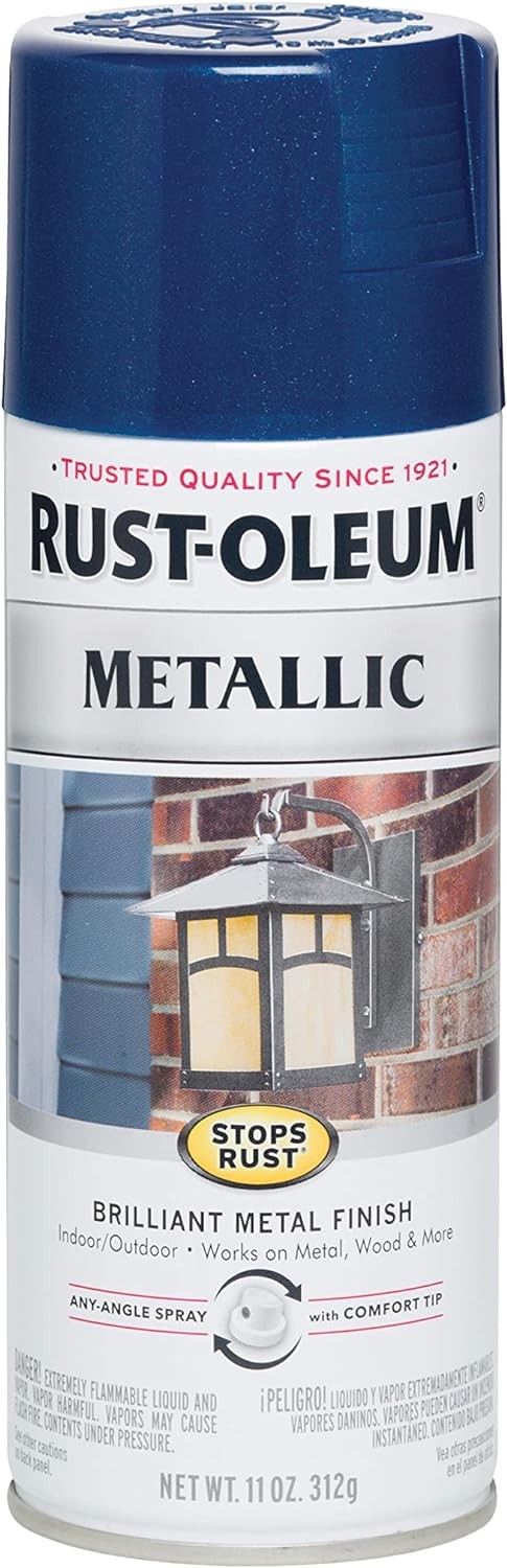 Rust-Oleum 7251830 Stops Rust Metallic 11 Ounce (Pack of 1), Cobalt Blue