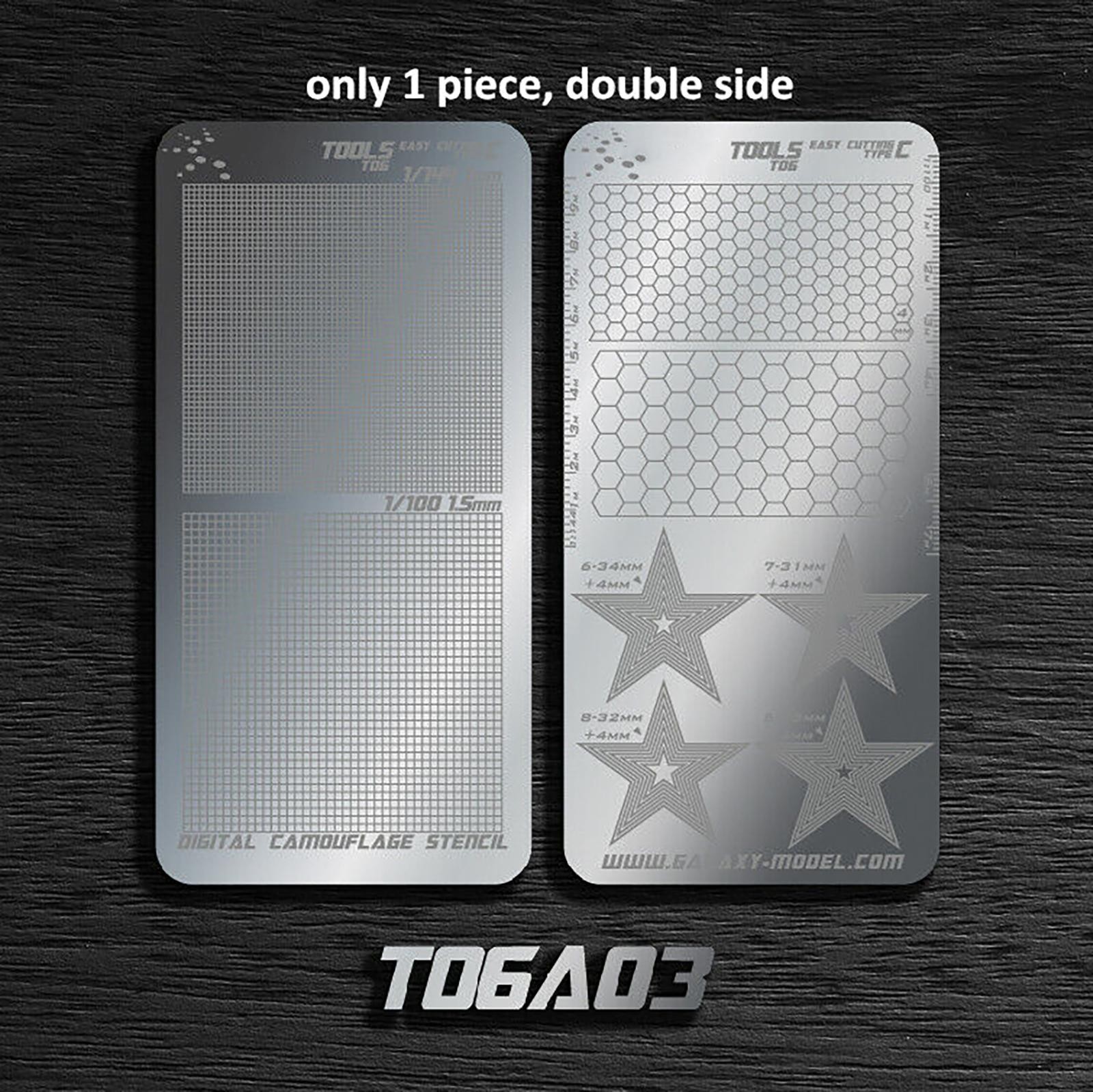T06A03 Stainless Steel Masking Sheet Easy Cutting Type Board Hobby Tools Add