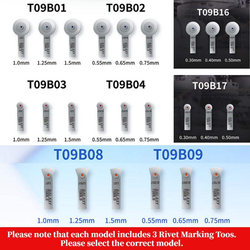 Galaxy Tools Standard/Mini/Corner Rivet Marking Tool&Knife Handle Model Building