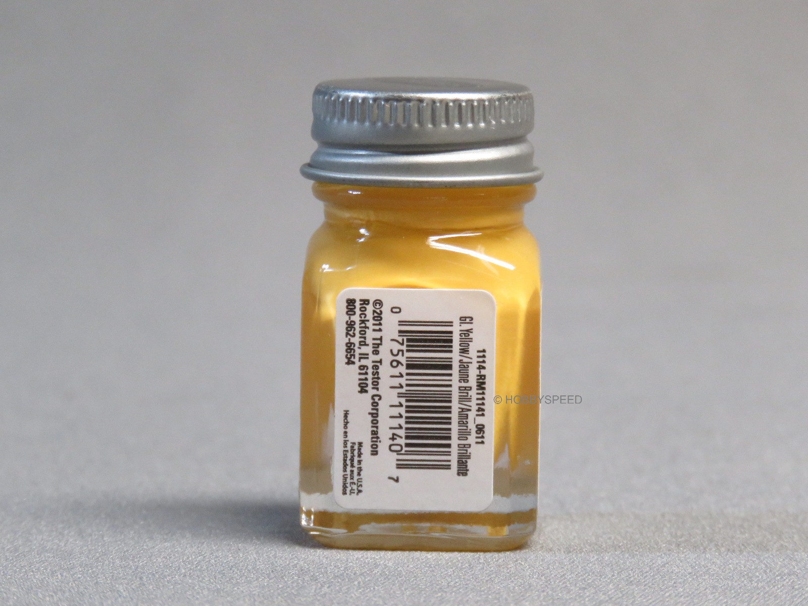 TESTORS PAINT GLOSSY YELLOW ENAMEL 1/4oz JAR 7.4ml plastic model car TES1114 NEW