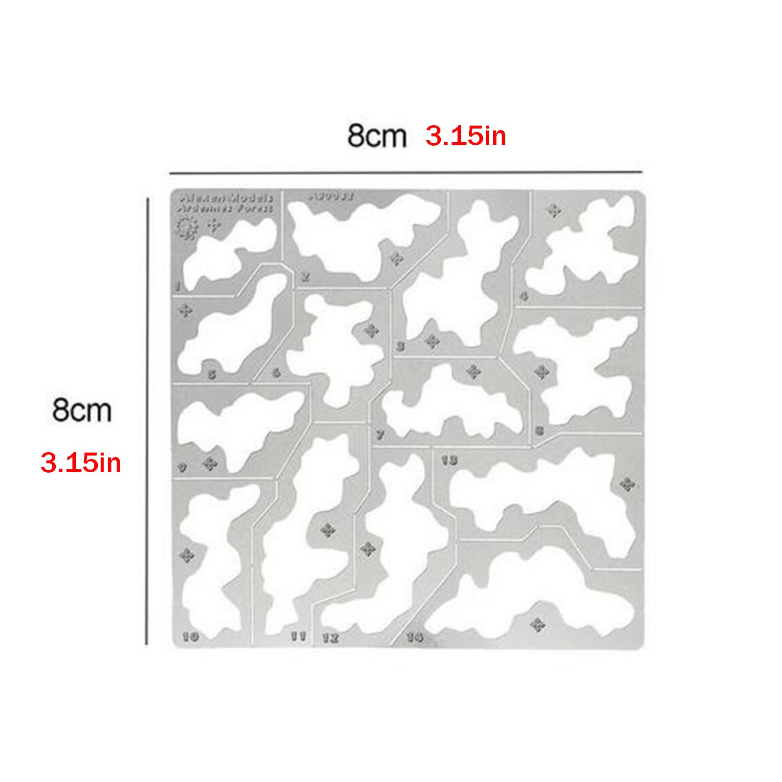 1/35 1/100 Steel Forest Camouflage Stenciling Template Spray Craft Model Tool M