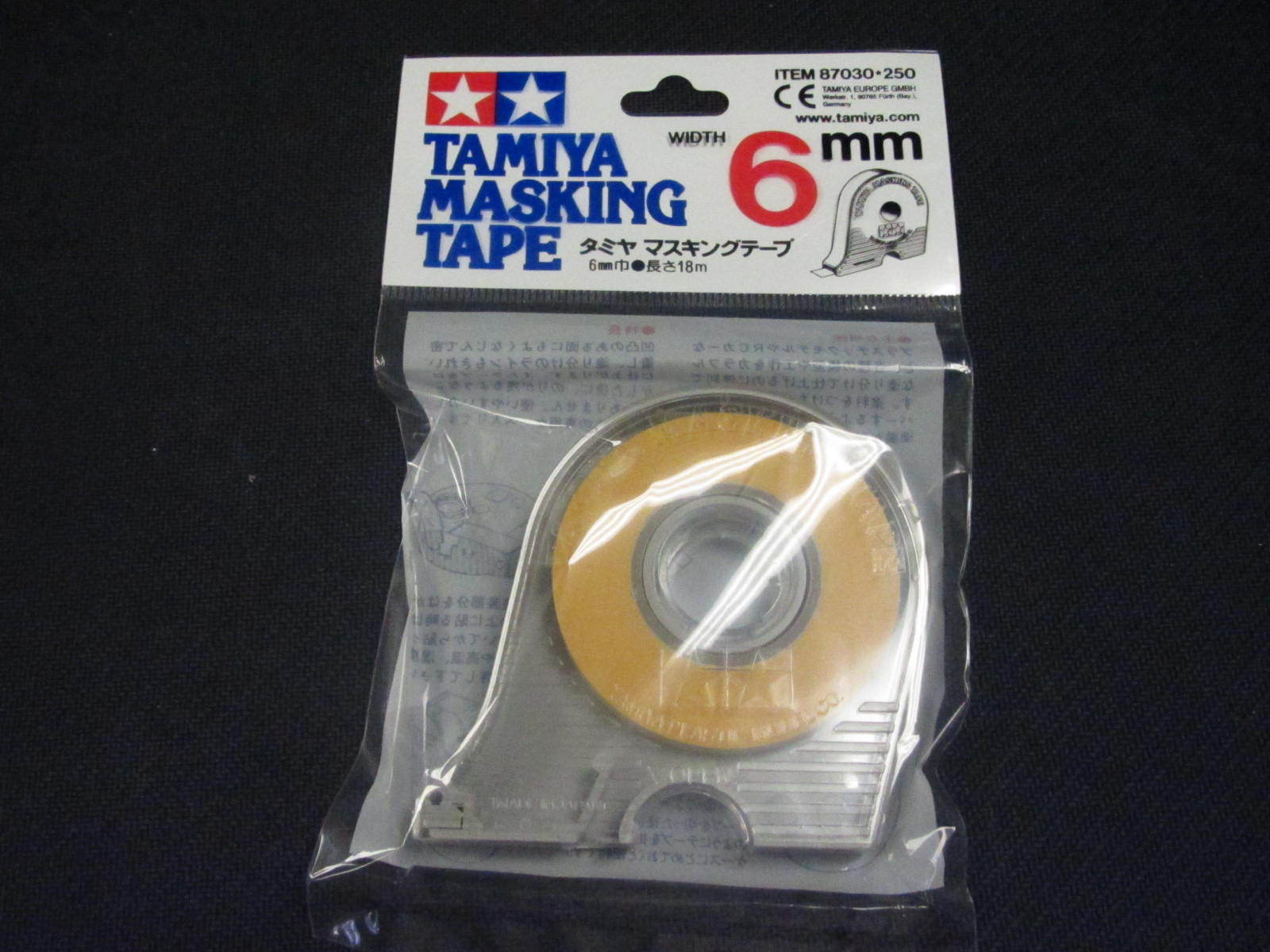 Tamiya Masking Tape for models 87030 – 6mm width (x 18m) with Dispenser