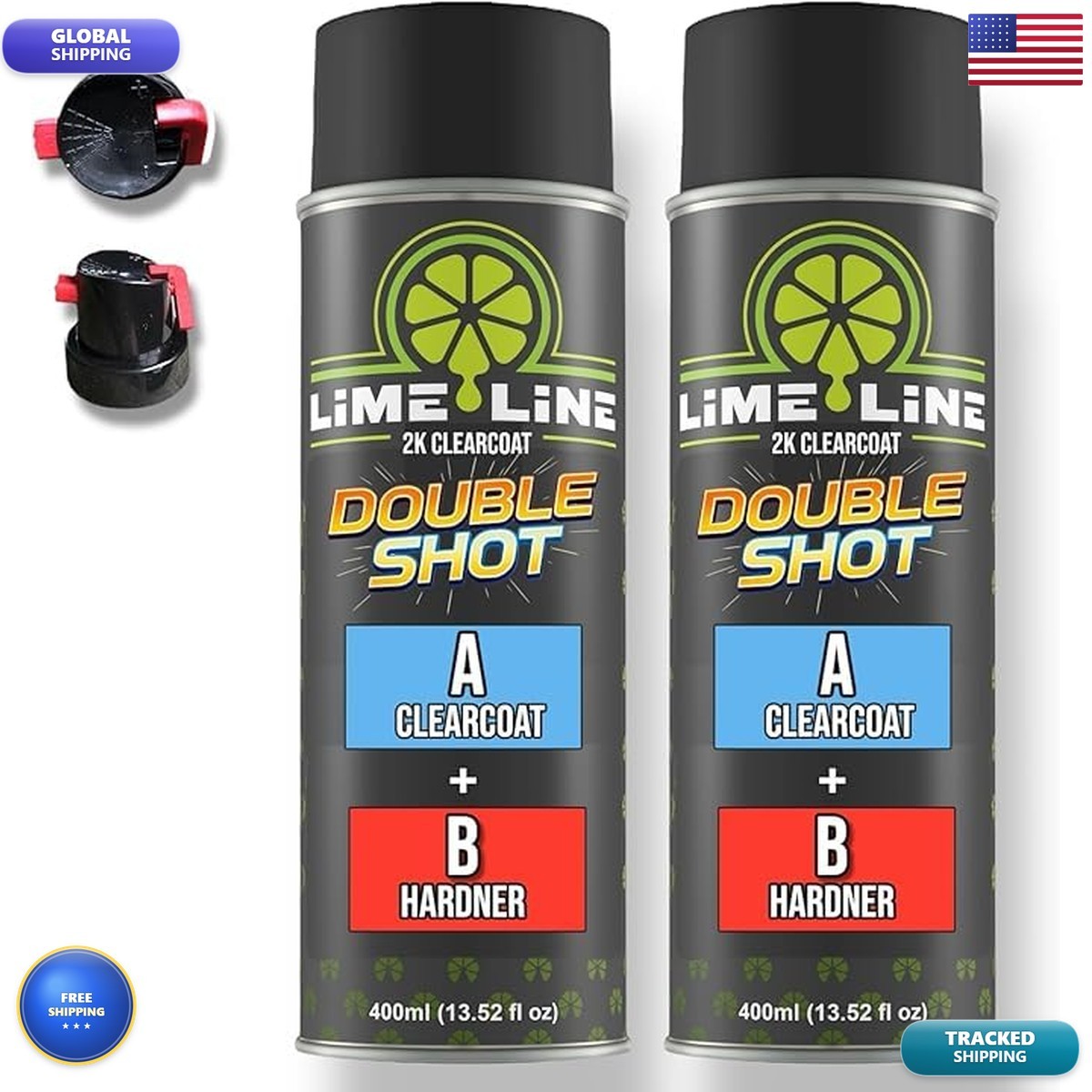 LiME LiNE High Gloss 2K Clearcoat Spray/Aerosol Can Automotive 2 Part
